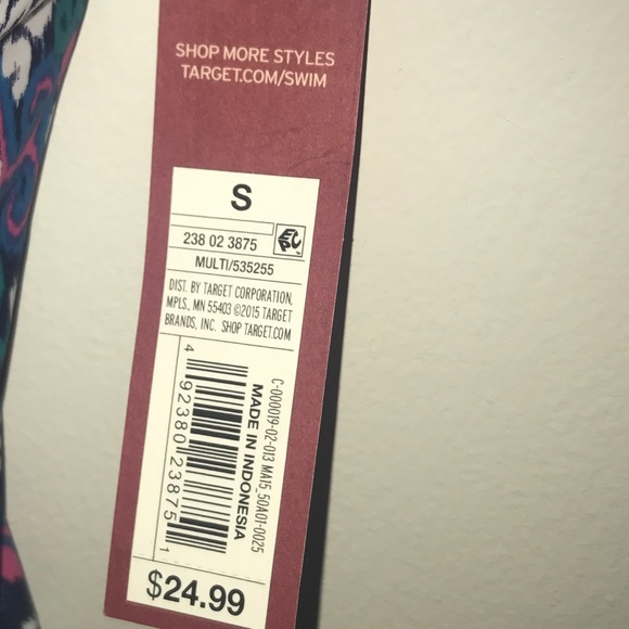 NWT Merona Strappy Back Tankini Top size Small - Picture 6 of 8